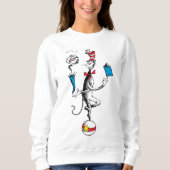 Katze im Hat Balancing Act Sweatshirt (Vorderseite)