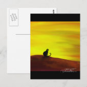 Katze im Herbst - Herbst - Herbst Postkarte (Vorne/Hinten)