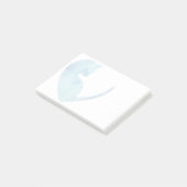 Katze im Herzen - Blue Post-it Notes Klebezettel (angewinkelt)