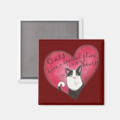Katze im Herzen Magnet (Vorderseite/Rückseite)