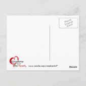 Katze im Herzen Postkarte (Rückseite)