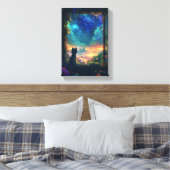 Katze im Himmel Leinwanddruck (Insitu (Schlafzimmer))