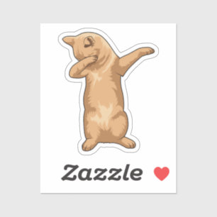 Katze im Hip Hop Dance Dab Aufkleber