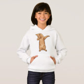 Katze im Hip Hop Dance Dab Hoodie (Vorne ganz)