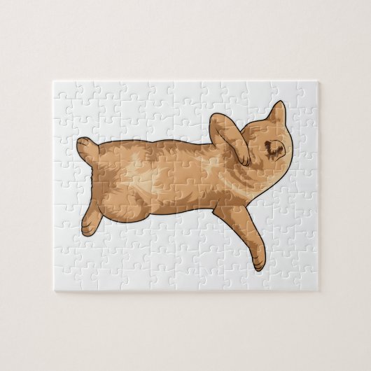 Katze im Hip Hop Dance Dab Puzzle (Horizontal)