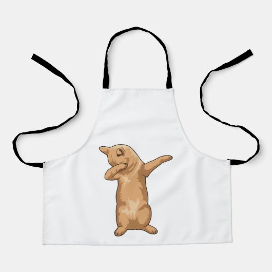 Katze im Hip Hop Dance Dab Schürze (Vorderseite)