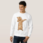 Katze im Hip Hop Dance Dab Sweatshirt (Vorne ganz)