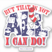 Katze im Hut | Aber das kann ich nicht alles Aufkleber (Vorderseite)