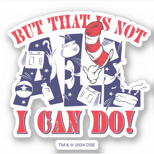 Katze im Hut | Aber das kann ich nicht alles Aufkleber (Vorderseite)