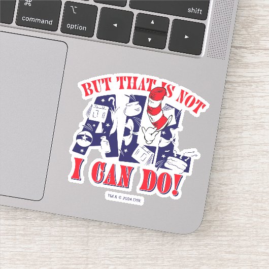 Katze im Hut | Aber das kann ich nicht alles Aufkleber (Detail)