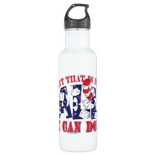 Katze im Hut   Aber das kann ich nicht alles Edelstahlflasche