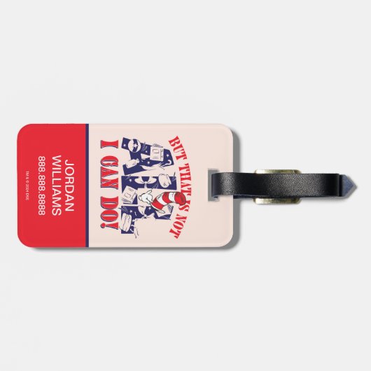 Katze im Hut | Aber das kann ich nicht alles Gepäckanhänger (Rückseite horizontal)