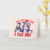 Katze im Hut | Aber das kann ich nicht alles Karte (Gelbe Blume)