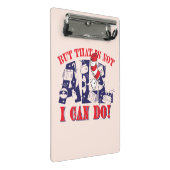 Katze im Hut | Aber das kann ich nicht alles Mini Klemmbrett (Schrägansicht)