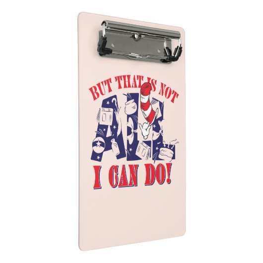 Katze im Hut | Aber das kann ich nicht alles Mini Klemmbrett (Schrägansicht)