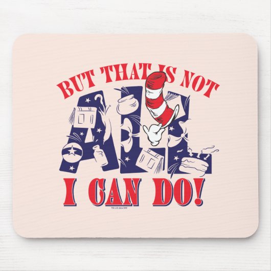 Katze im Hut | Aber das kann ich nicht alles Mousepad (Vorne)