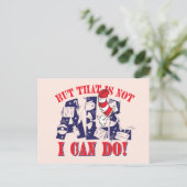 Katze im Hut | Aber das kann ich nicht alles Postkarte (Stehend Vorderseite)