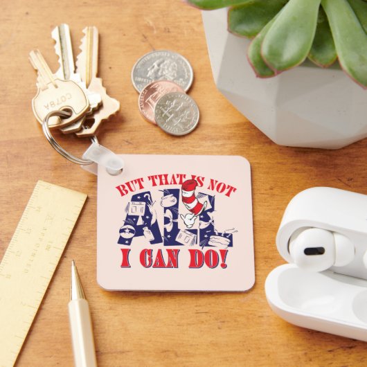 Katze im Hut | Aber das kann ich nicht alles Schlüsselanhänger (Schreibtisch)