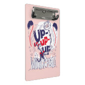 Katze im Hut | Aufblähen mit einem Fisch Mini Klemmbrett (Schrägansicht)