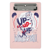 Katze im Hut | Aufblähen mit einem Fisch Mini Klemmbrett (Vorderseite)