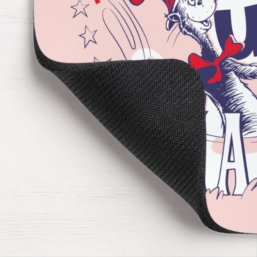 Katze im Hut | Aufblähen mit einem Fisch Mousepad (Ecke)