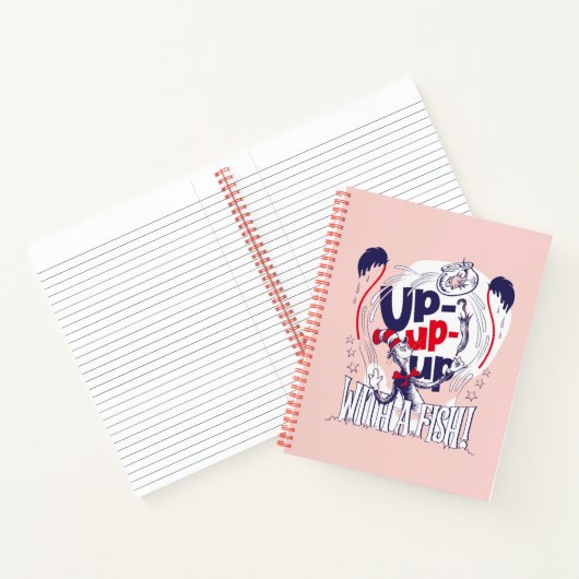 Katze im Hut | Aufblähen mit einem Fisch Notizblock (Innenseite)