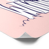 Katze im Hut | Aufblähen mit einem Fisch Poster (Ecke)