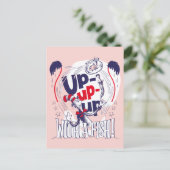 Katze im Hut | Aufblähen mit einem Fisch Postkarte (Stehend Vorderseite)