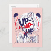 Katze im Hut | Aufblähen mit einem Fisch Postkarte (Vorne/Hinten)