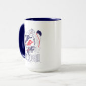 Katze im Hut | Aufblähen mit einem Fisch Tasse (Vorderseite Links)