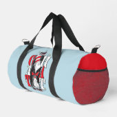 Katze im Hut | B&W Text Duffle Bag (Rechte Ecke)