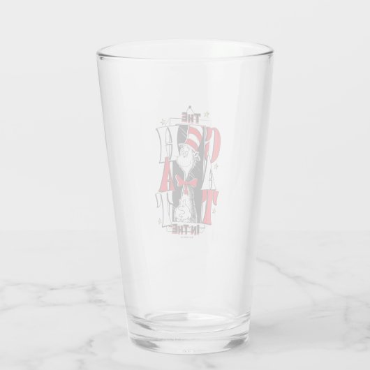 Katze im Hut | B&W Text Glas (Rückseite)