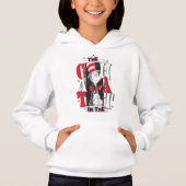 Katze im Hut | B&W Text Hoodie (Vorderseite)