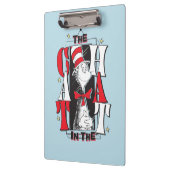 Katze im Hut | B&W Text Klemmbrett (Links)