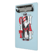 Katze im Hut | B&W Text Mini Klemmbrett (Gewinkelt2)