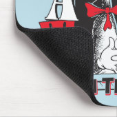 Katze im Hut | B&W Text Mousepad (Ecke)