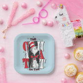 Katze im Hut | B&W Text Pappteller (Party)