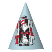 Katze im Hut | B&W Text Partyhütchen (Vorderseite)