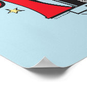 Katze im Hut | B&W Text Poster (Ecke)