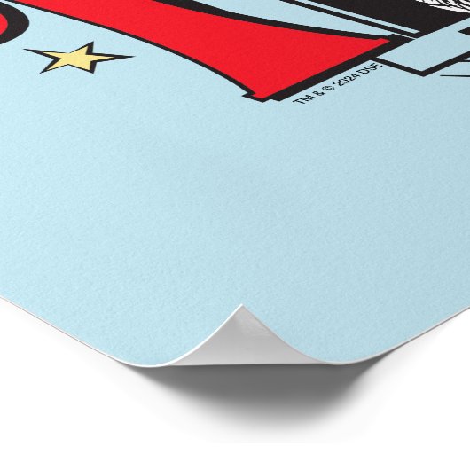 Katze im Hut | B&W Text Poster (Ecke)