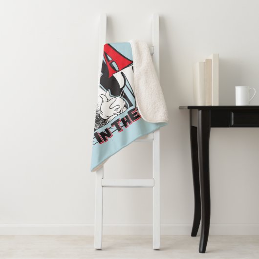 Katze im Hut | B&W Text Sherpadecke (Beispiel)