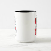 Katze im Hut | B&W Text Tasse (Zentrum)