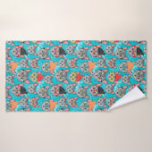 Katze im Hut Badehandtuch (Badehandtuch)