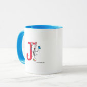 Katze im Hut Balancierakt Monogramm J Tasse (Vorderseite Links)