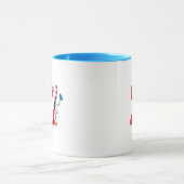 Katze im Hut Balancierakt Monogramm Z Tasse (Zentrum)