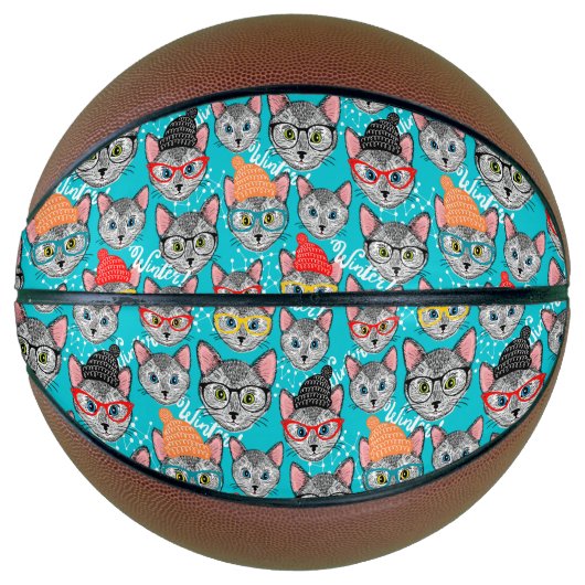 Katze im Hut Basketball (Vorderseite)