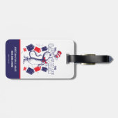 Katze im Hut | Bücher lesen Gepäckanhänger (Rückseite horizontal)