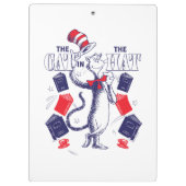 Katze im Hut | Bücher lesen Klemmbrett (Rückseite)