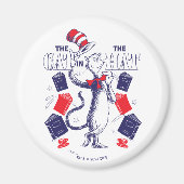 Katze im Hut | Bücher lesen Magnet (Vorne)