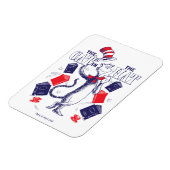 Katze im Hut | Bücher lesen Magnet (Linke Seite)